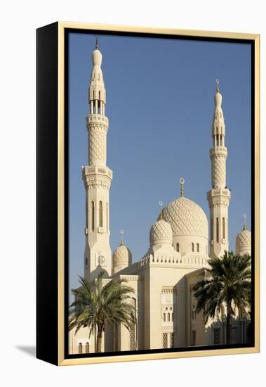 Jumeirah Mosque, Built in the Medieval Fatimid Tradition, Dubai, United Arab Emirates, Middle East-Bruno Barbier-Framed Premier Image Canvas