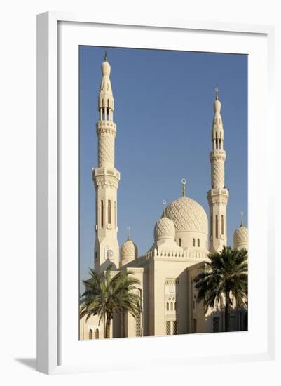 Jumeirah Mosque, Built in the Medieval Fatimid Tradition, Dubai, United Arab Emirates, Middle East-Bruno Barbier-Framed Photographic Print