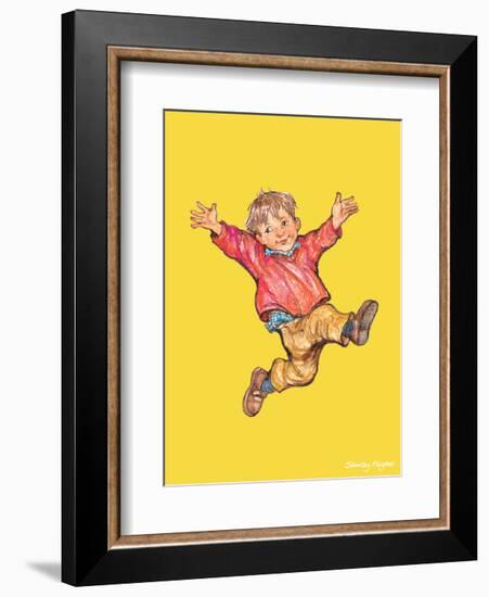 Jump - Alfie Illustrated Print-Shirley Hughes-Framed Art Print