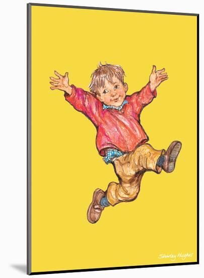 Jump - Alfie Illustrated Print-Shirley Hughes-Mounted Art Print