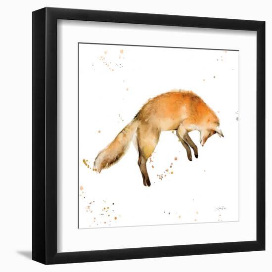 Jumping Fox-Katrina Pete-Framed Art Print