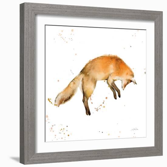 Jumping Fox-Katrina Pete-Framed Premium Giclee Print