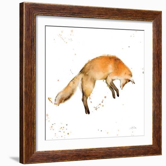 Jumping Fox-Katrina Pete-Framed Premium Giclee Print