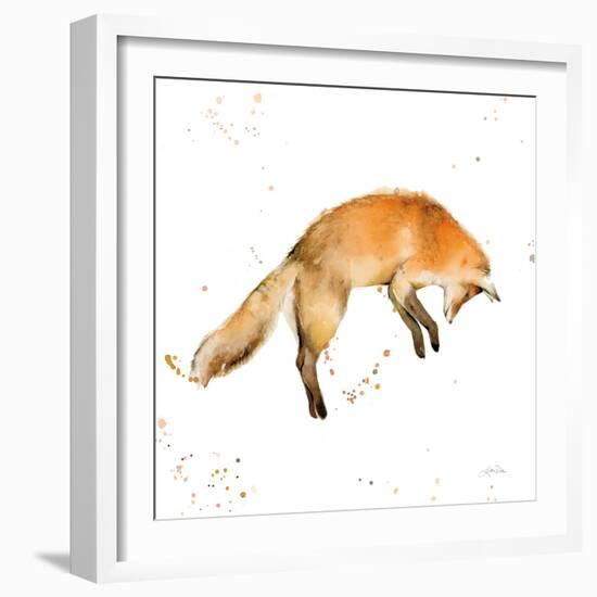 Jumping Fox-Katrina Pete-Framed Art Print