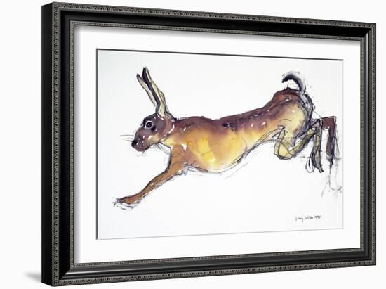 Jumping Hare-Lucy Willis-Framed Giclee Print