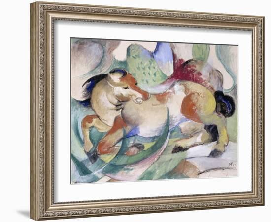 Jumping Horse, 1913-Franz Marc-Framed Giclee Print