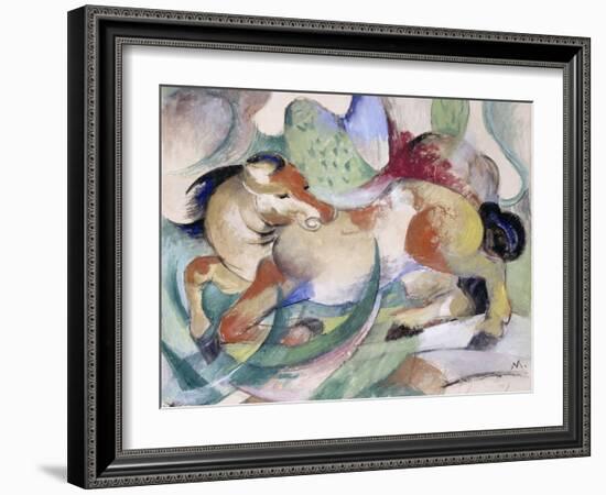 Jumping Horse, 1913-Franz Marc-Framed Giclee Print