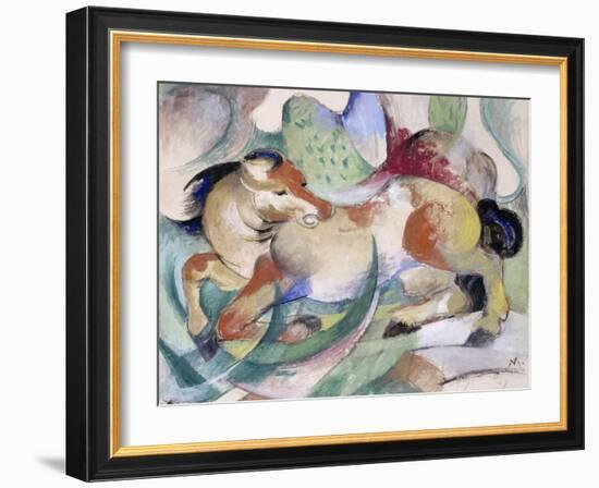 Jumping Horse, 1913-Franz Marc-Framed Giclee Print