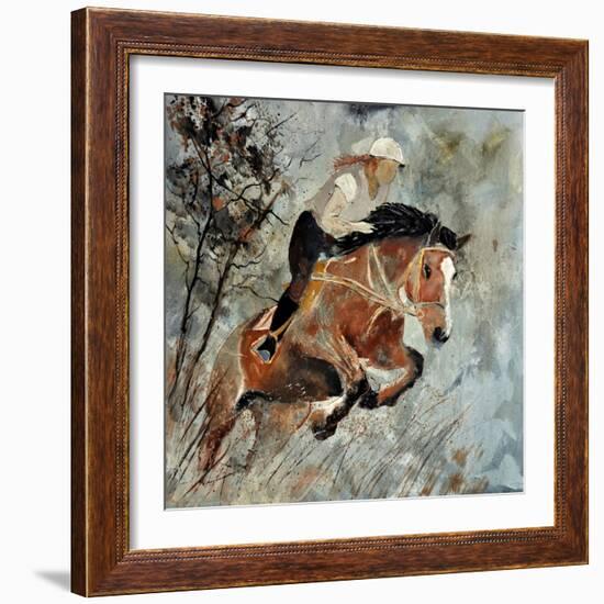 Jumping Horse-Pol Ledent-Framed Art Print