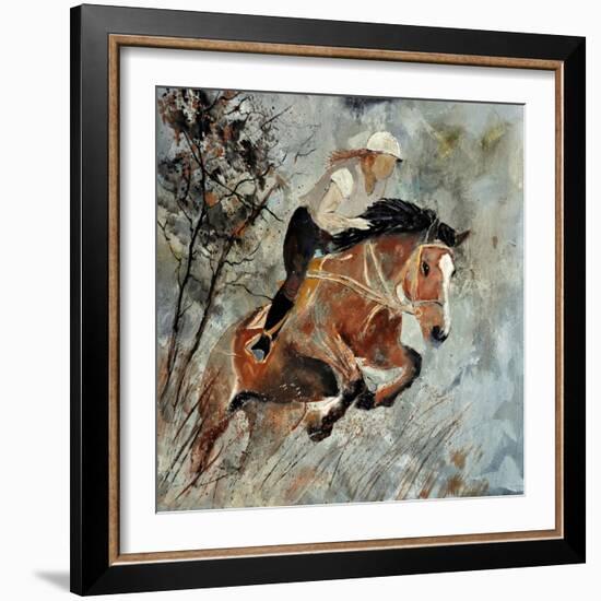 Jumping Horse-Pol Ledent-Framed Art Print