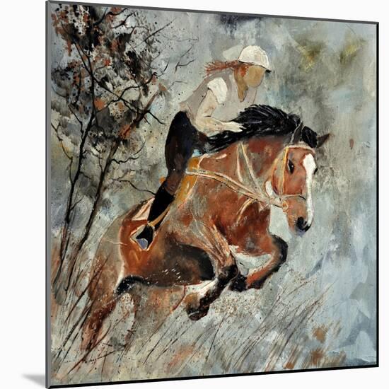 Jumping Horse-Pol Ledent-Mounted Art Print