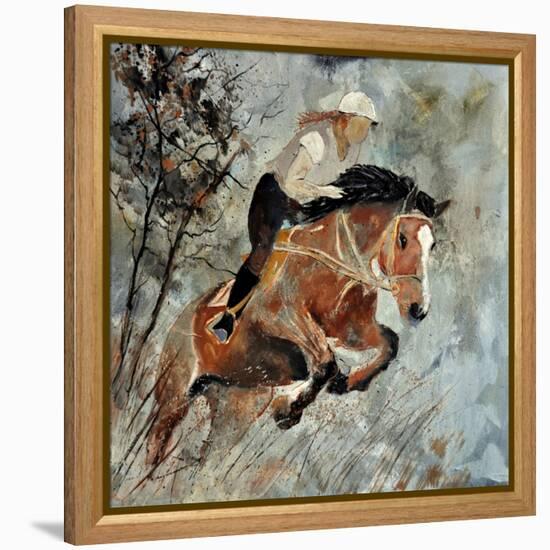 Jumping Horse-Pol Ledent-Framed Stretched Canvas