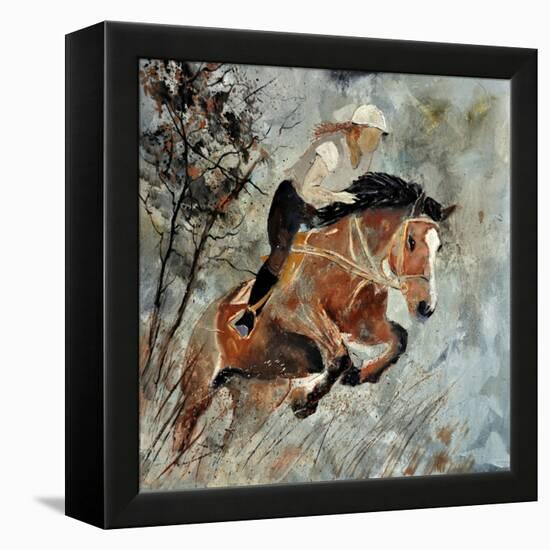 Jumping Horse-Pol Ledent-Framed Stretched Canvas