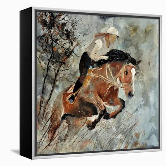 Jumping Horse-Pol Ledent-Framed Stretched Canvas