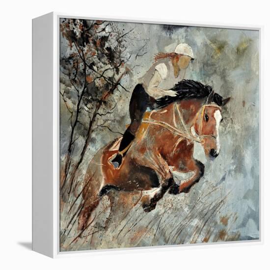 Jumping Horse-Pol Ledent-Framed Stretched Canvas