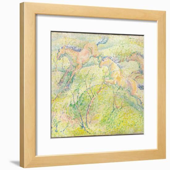 Jumping Horses, 1910-Franz Marc-Framed Giclee Print