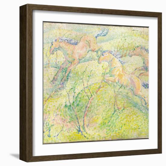 Jumping Horses, 1910-Franz Marc-Framed Giclee Print