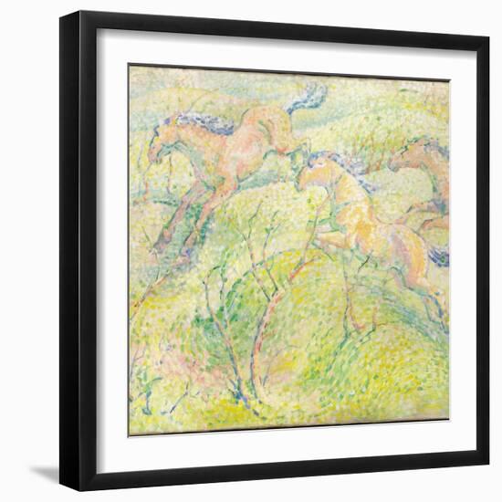 Jumping Horses, 1910-Franz Marc-Framed Giclee Print