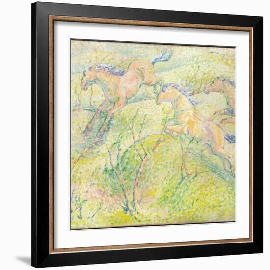 Jumping Horses, 1910-Franz Marc-Framed Giclee Print