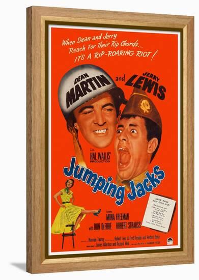 Jumping Jacks, Dean Martin, Jerry Lewis, Mona Freeman, 1952-null-Framed Stretched Canvas