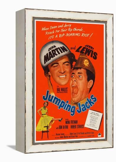 Jumping Jacks, Dean Martin, Jerry Lewis, Mona Freeman, 1952-null-Framed Stretched Canvas