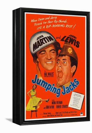 Jumping Jacks, Dean Martin, Jerry Lewis, Mona Freeman, 1952-null-Framed Stretched Canvas
