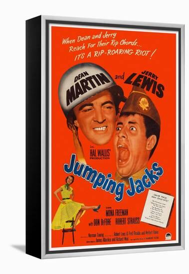 Jumping Jacks, Dean Martin, Jerry Lewis, Mona Freeman, 1952-null-Framed Stretched Canvas