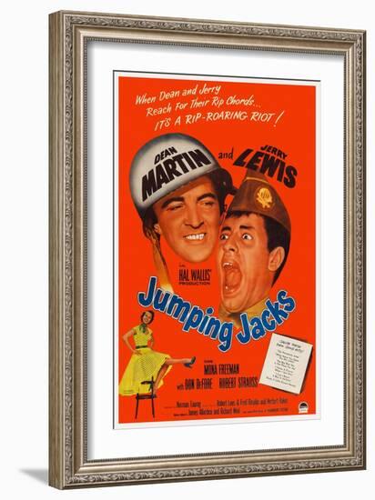 Jumping Jacks, Dean Martin, Jerry Lewis, Mona Freeman, 1952-null-Framed Art Print