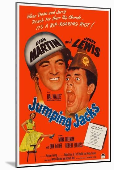 Jumping Jacks, Dean Martin, Jerry Lewis, Mona Freeman, 1952-null-Mounted Art Print