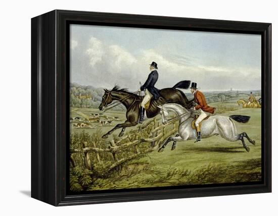 Jumping, Plate from 'The Right and the Wrong Sort', in Fores Hunting Sketches, Engraved by John…-Henry Thomas Alken-Framed Premier Image Canvas