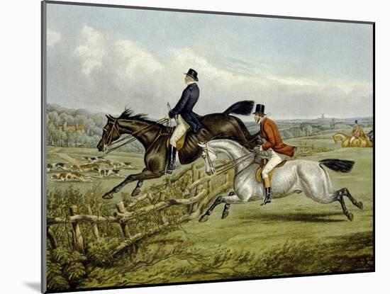 Jumping, Plate from 'The Right and the Wrong Sort', in Fores Hunting Sketches, Engraved by John…-Henry Thomas Alken-Mounted Giclee Print