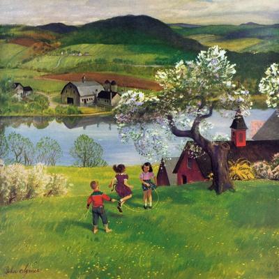 Jumping Rope Under the Apple Tree, April 25, 1953' Giclee Print