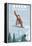 Jumping Snowboarder - Aspen, Colorado-Lantern Press-Framed Stretched Canvas