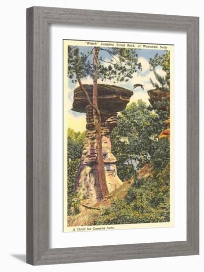 Jumping Stand Rock, Wisconsin Dells-null-Framed Art Print