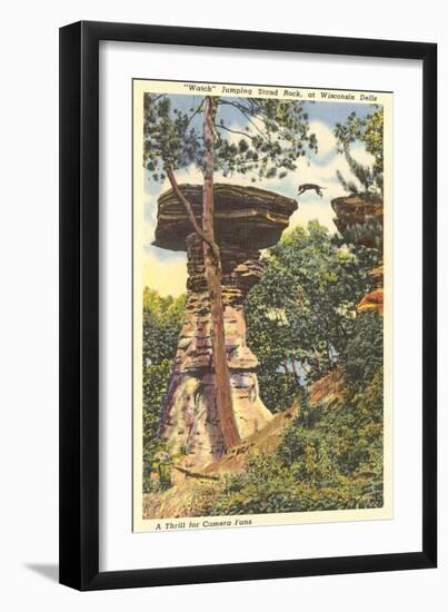 Jumping Stand Rock, Wisconsin Dells-null-Framed Art Print