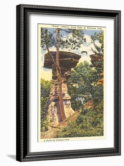 Jumping Stand Rock, Wisconsin Dells-null-Framed Art Print