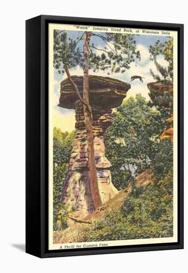 Jumping Stand Rock, Wisconsin Dells-null-Framed Stretched Canvas