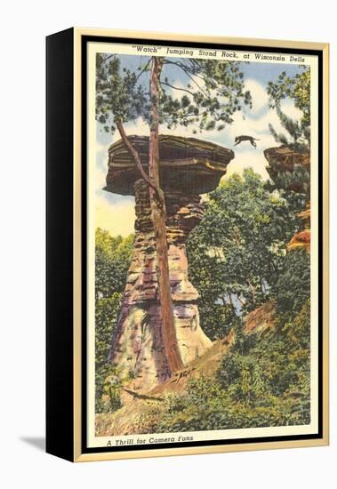 Jumping Stand Rock, Wisconsin Dells-null-Framed Stretched Canvas