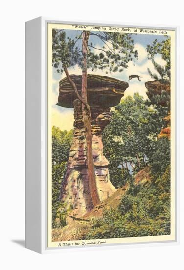 Jumping Stand Rock, Wisconsin Dells-null-Framed Stretched Canvas