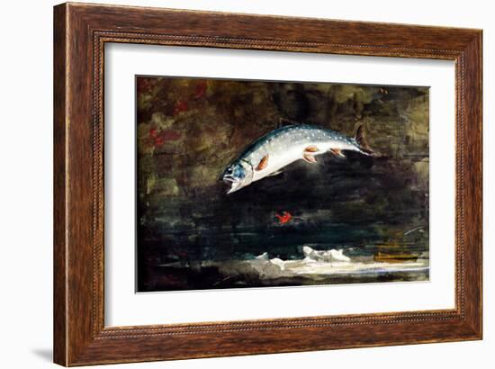 Jumping Trout-Winslow Homer-Framed Giclee Print