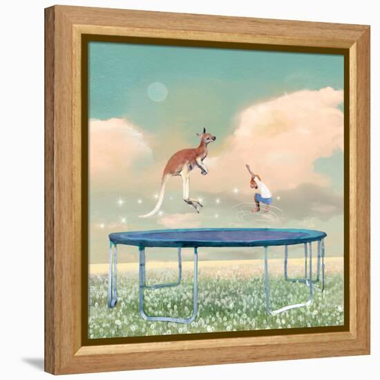 Jumping With Kangaroo-Nancy Tillman-Framed Stretched Canvas