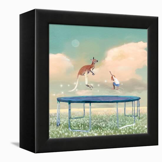 Jumping With Kangaroo-Nancy Tillman-Framed Stretched Canvas