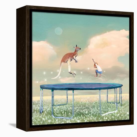 Jumping With Kangaroo-Nancy Tillman-Framed Stretched Canvas