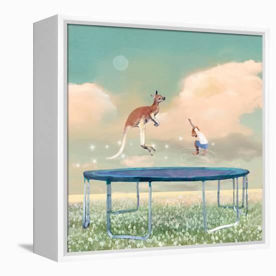 Jumping With Kangaroo-Nancy Tillman-Framed Stretched Canvas