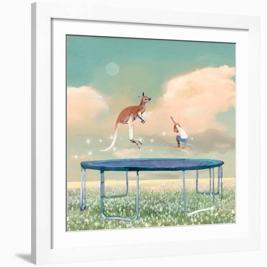 Jumping With Kangaroo-Nancy Tillman-Framed Giclee Print
