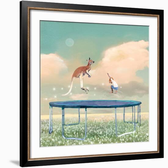 Jumping With Kangaroo-Nancy Tillman-Framed Giclee Print