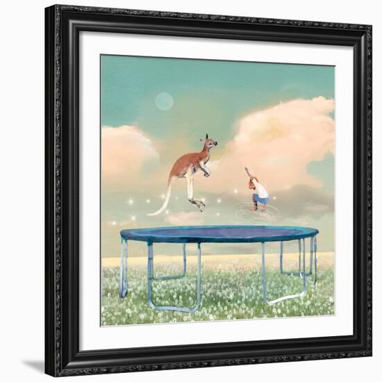 Jumping With Kangaroo-Nancy Tillman-Framed Giclee Print