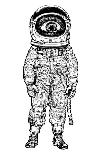 Amazement Astronaut. Vector Illustration-jumpingsack-Art Print