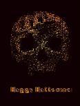 Halloween Poster with Skull. Vector Illustration.-jumpingsack-Art Print