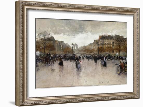 Junction near the Champs Elysee-Luigi Loir-Framed Giclee Print